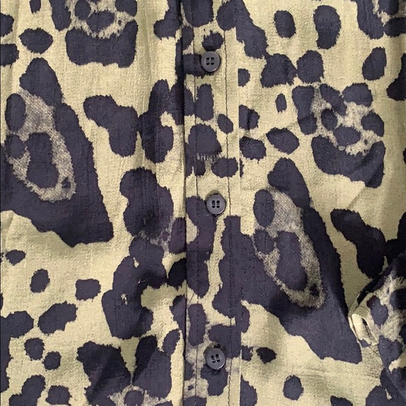 Topshop Khaki Leopard Shirt - Picture 5 of 11